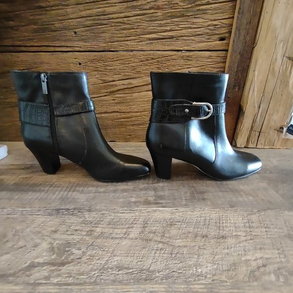 Anne Klein Akgansee Black Boots Size 8 - Picture 5 of 16
